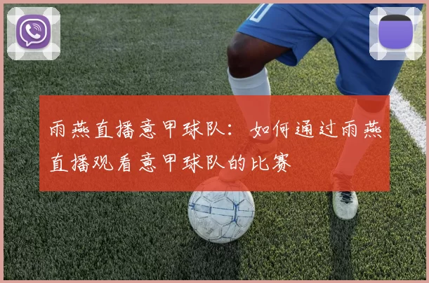 雨燕直播意甲球队：如何通过雨燕直播观看意甲球队的比赛