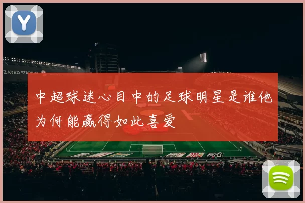 中超球迷心目中的足球明星是谁他为何能赢得如此喜爱