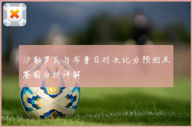 沙勒罗瓦与布鲁日对决比分预测及赛前分析详解